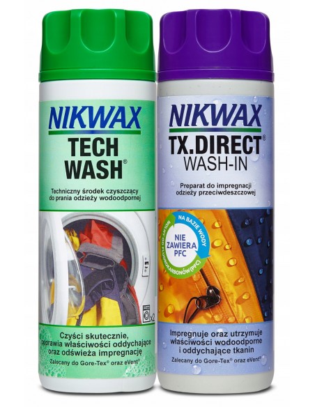 NIKWAX zestaw TECH WASH/TX.DIRECT 2x300ml butelka