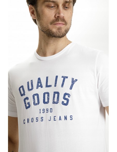 Koszulka męska CROSS JEANS 15797-008 biała