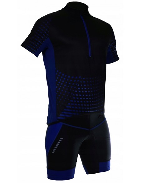 Koszulka rowerowa STANTEKS SR0030 czarno-niebieska