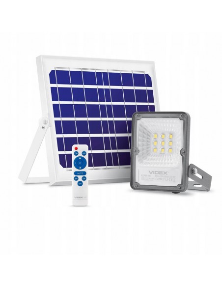 LAMPA solarna NAŚWIETLACZ HALOGEN LED + PANEL SOLARNY VIDEX 5000 mAh 20W