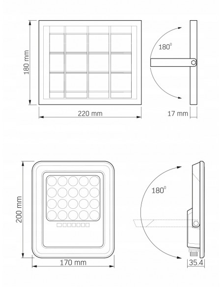 LAMPA solarna NAŚWIETLACZ HALOGEN LED + PANEL SOLARNY VIDEX 5000 mAh 16W