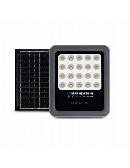 LAMPA solarna NAŚWIETLACZ HALOGEN LED + PANEL SOLARNY VIDEX 5000 mAh 16W