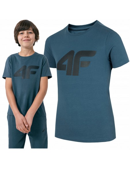 Koszulka dziecięca bawełniana 4F HJZ22 JTSM002 32S