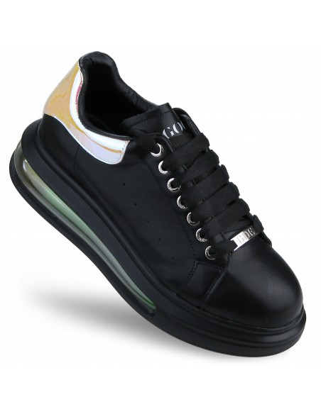 Buty damskie sportowe sneakersy skórzane GOE NN2N4030 BLACK