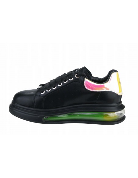 Buty damskie sportowe sneakersy skórzane GOE NN2N4030 BLACK