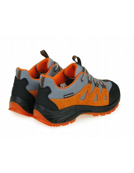 Buty damskie dziecięce skórzane trekkingowe GARSPORT ONE TEX LOW CHILD grey/orange