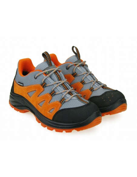 Buty damskie dziecięce skórzane trekkingowe GARSPORT ONE TEX LOW CHILD grey/orange