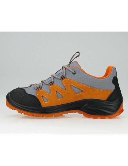 Buty damskie dziecięce skórzane trekkingowe GARSPORT ONE TEX LOW CHILD grey/orange