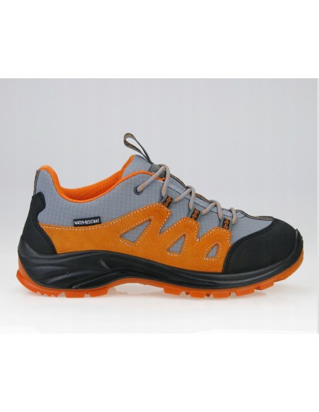 Buty damskie dziecięce skórzane trekkingowe GARSPORT ONE TEX LOW CHILD grey/orange