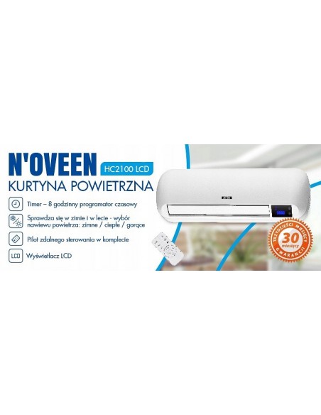 Kurtyna powietrzna elektryczna grzewcza NOVEEN HC2100 pilot LCD