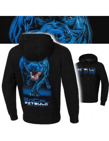 Bluza męska z kapturem PIT BULL IN BLUE czarna