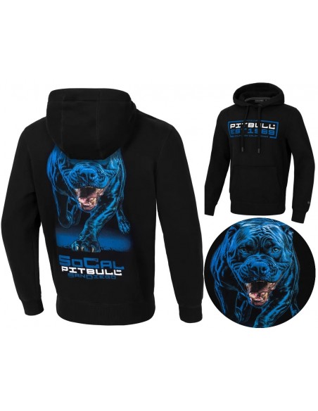 Bluza męska z kapturem PIT BULL IN BLUE czarna