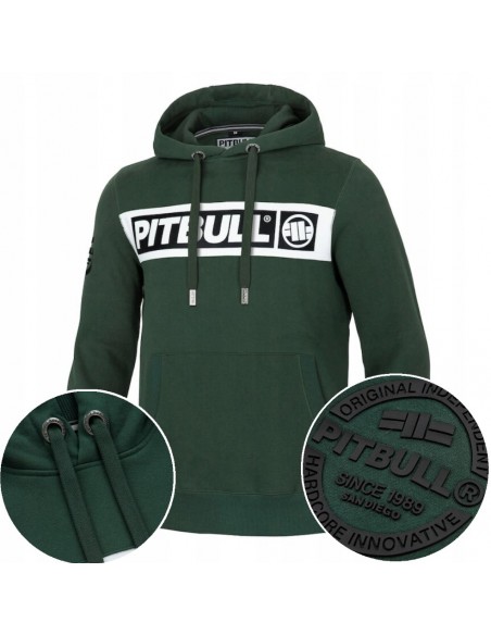 Bluza męska z kapturem PIT BULL SHERWOOD green