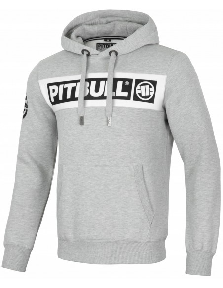 Bluza męska z kapturem PIT BULL SHERWOOD grey melan