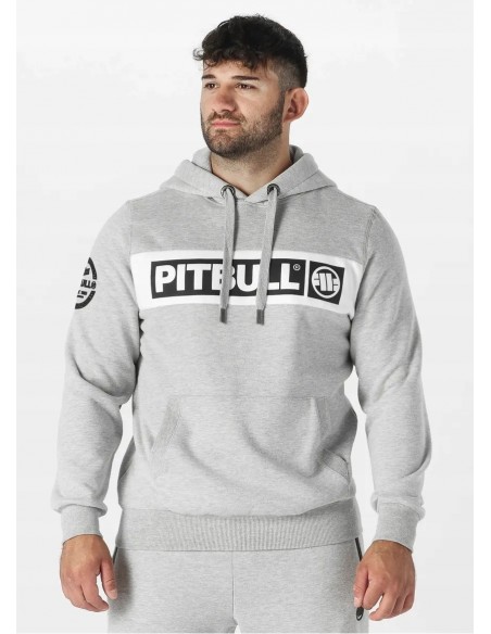 Bluza męska z kapturem PIT BULL SHERWOOD grey melan