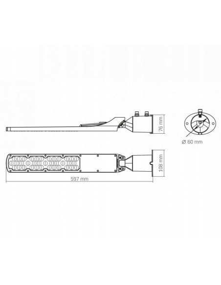 Lampa uliczna LED ogrodowa VIDEX VL-SLE18-1005 100W 10000Lm