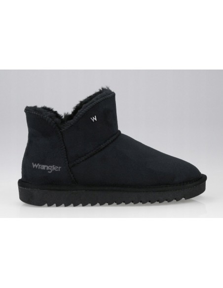 Buty damskie zimowe botki z futerkiem WRANGLER ELSA black