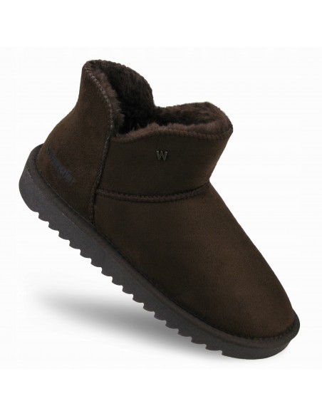 Buty damskie zimowe botki z futerkiem WRANGLER ELSA chestnut