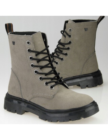 Buty damskie zimowe botki trapery WRANGLER DAKOTA gray