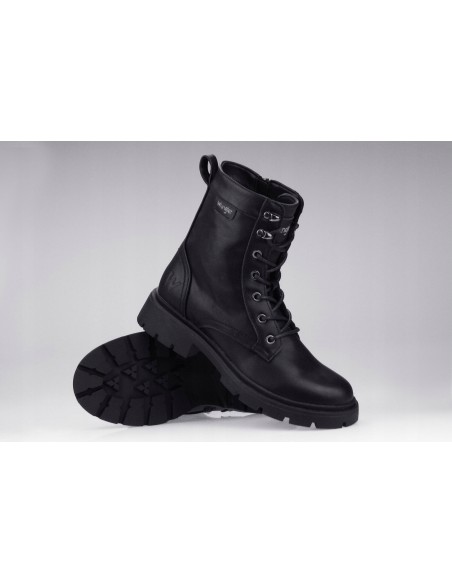 Buty damskie zimowe botki trapery WRANGLER LOUISA triple black