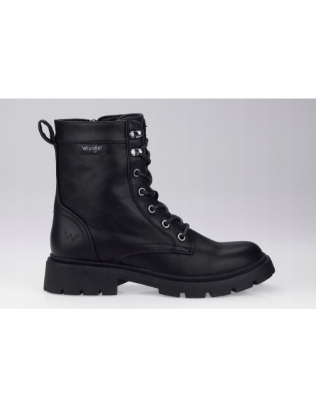 Buty damskie zimowe botki trapery WRANGLER LOUISA triple black