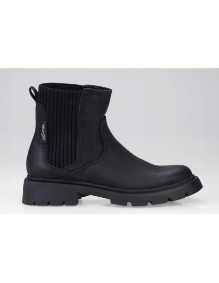 Buty damskie botki sztyblety WRANGLER JOSIE high triple black