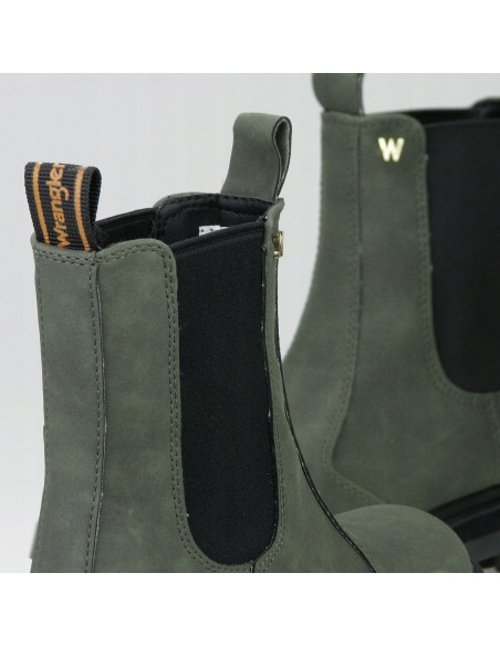 Buty damskie botki sztyblety WRANGLER HADLEY olive