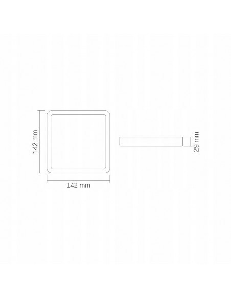 Plafon lampa oprawa oświetleniowa VIDEX VLE-DLSS-124 12W 4000K