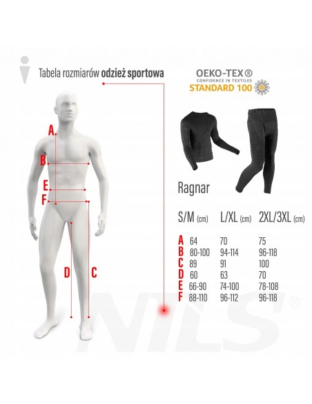 Bielizna męska termoaktywna komplet NILS BTZ0060