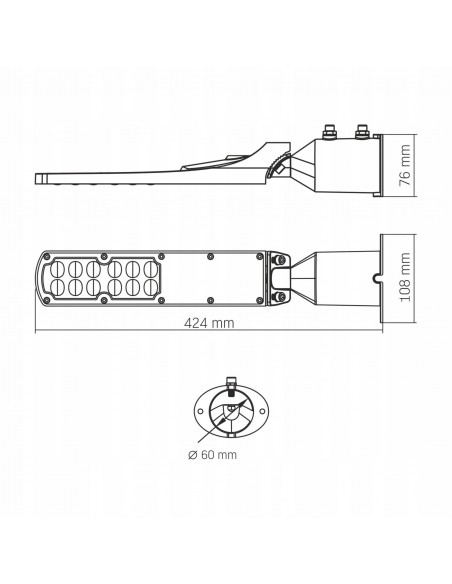 Lampa uliczna ogrodowa VIDEX VL-SLE18-0305 30W 3000Lm