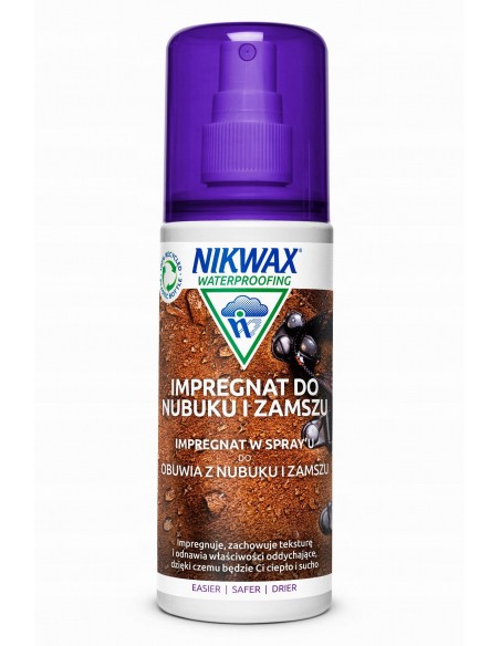 NIKWAX zestaw FOOTWEAR GEL/NUBUCK SUEDE impregnacja i czyszczenia obuwia z nubuku i zamszu 2x125ml