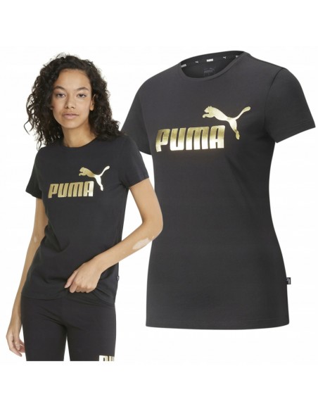 Koszulka damska bawełniana PUMA ESS+ METALLIC logo 848303 01