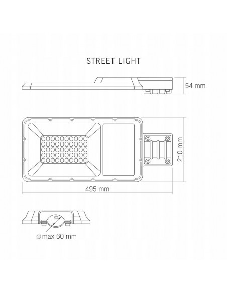 Lampa solarna uliczna VIDEX VLE-SLSO-305 100W