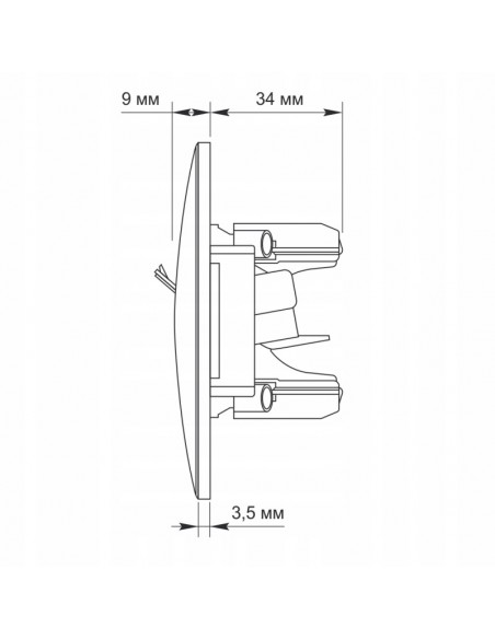 Gniazdo komputerowe RJ45 podtynkowe 2x RJ45 UTP podwójne kat. 6E czarne