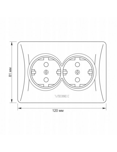 Gniazdo elektryczne podwójne TYP SCHUKO gniazdko VIDEX seria BINERA białe