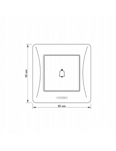 Przycisk dzwonka z RAMKĄ włącznik sygnalizator dzwonek VIDEX biały