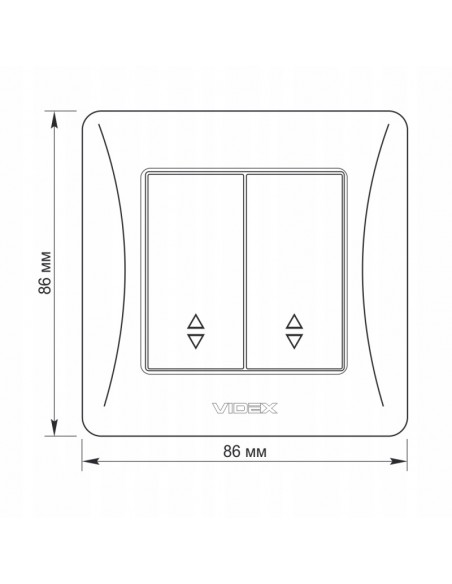 Włącznik światła SCHODOWY z RAMKĄ podwójny przełącznik VIDEX biały