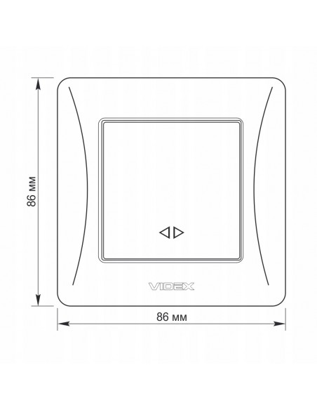 Włącznik światła KRZYŻOWY z RAMKĄ pojedynczy przełącznik VIDEX biały