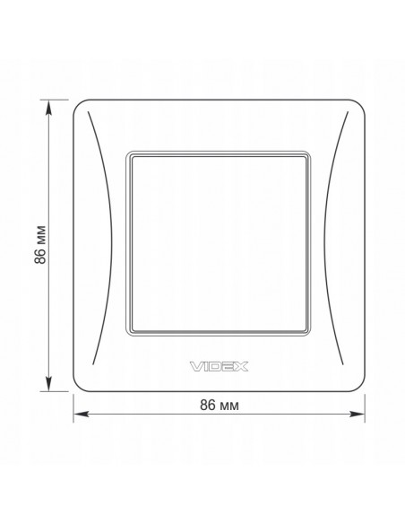 Włącznik światła z RAMKĄ przełącznik pojedynczy łącznik VIDEX BINERA biały