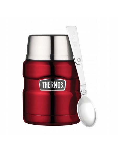 Termos na jedzenie THERMOS stalowy z łyżką i kubkiem max 14h 470ml 173021