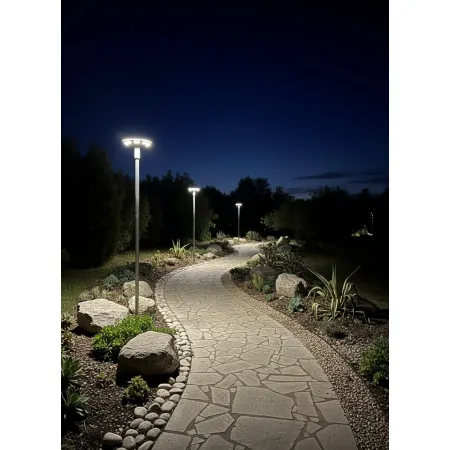 Lampa latarnia SOLARNA LED PARKOWA OGRODOWA z czujnikiem ruchu pilot