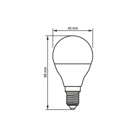ŻARÓWKA LED 7W energooszczędna 630Lm VIDEX G45 3000K ciepły biały E14