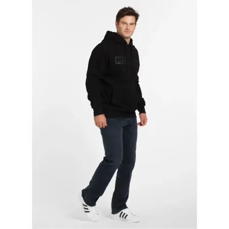 BLUZA męska z KAPTUREM PIT BULL gruba 360GSM KANGURKA PITBULL czarna M