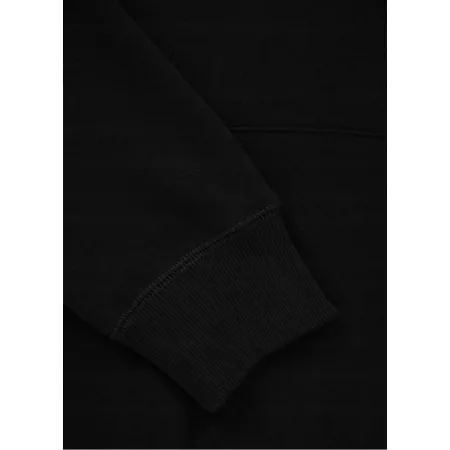 BLUZA męska z KAPTUREM PIT BULL NEW LOGO gruba 360GSM czarna KANGURKA 3XL