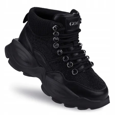 BUTY sneakersy damskie GOE z CYRKONIAMI OO2N4302 przejściowe zimowe 37