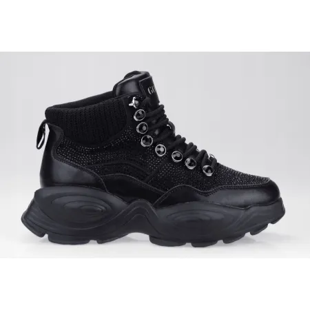 BUTY sneakersy damskie GOE z CYRKONIAMI OO2N4302 przejściowe zimowe 37