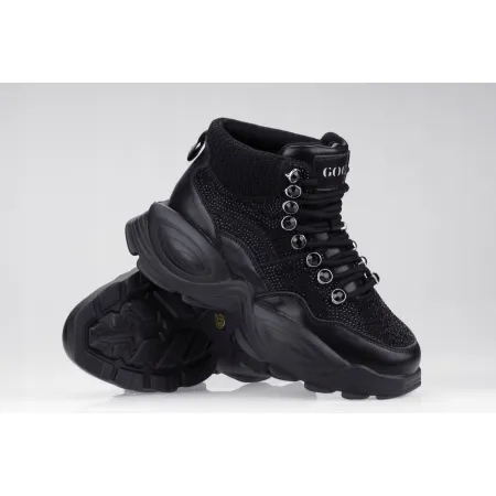 BUTY sneakersy damskie GOE z CYRKONIAMI OO2N4302 przejściowe zimowe 37