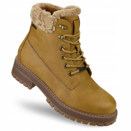 BOTKI buty ZIMOWE damskie BIG STAR trapery EKOSKÓRA trzewiki OO274A285 39