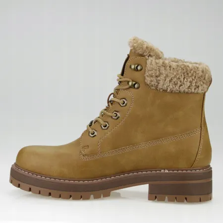 BOTKI buty ZIMOWE damskie BIG STAR trapery EKOSKÓRA trzewiki OO274A285 39