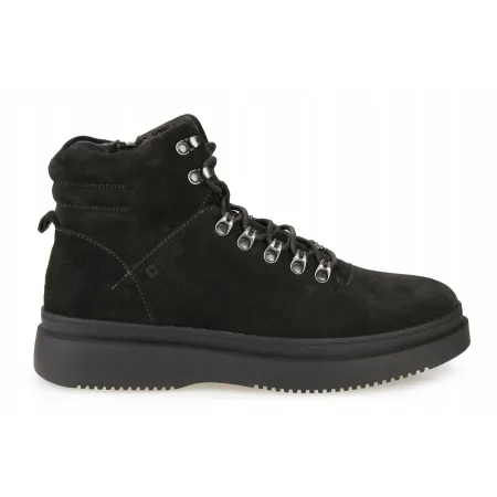 BUTY męskie ZIMOWE botki BIG STAR SKÓRZANE ocieplane półbuty OO174189 41